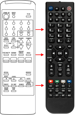 Replacement remote control for Classic IRC81133