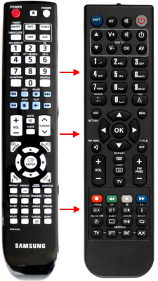 Replacement remote control for Nikkei NK1599B