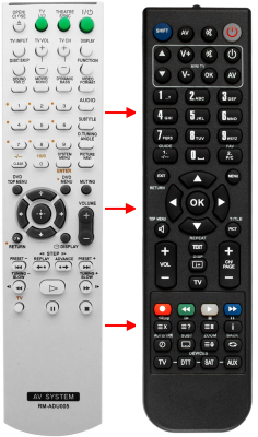 Replacement remote for Sony DAVHDX576, DAVHDX266, DAVHDX267W