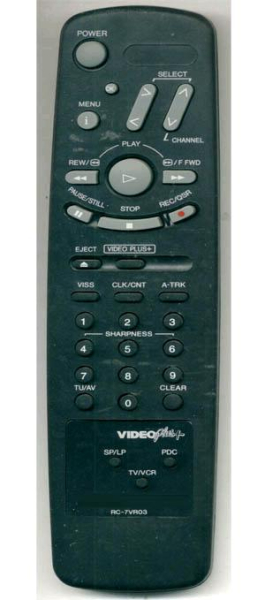 Replacement remote control for LG MVR200LG