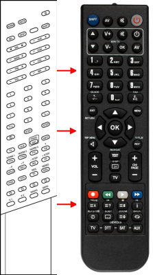 Replacement remote control for Topfield TF6000COC