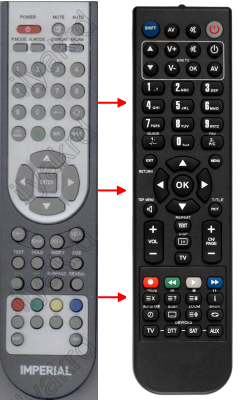 Replacement remote control for Imperial WIMTI20DTNL00