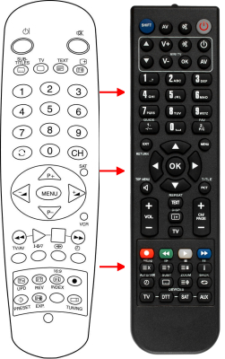 Replacement remote control for Classic IRC81051
