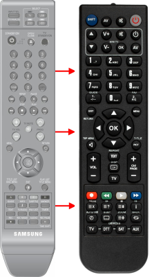 Replacement remote control for Samsung 000798