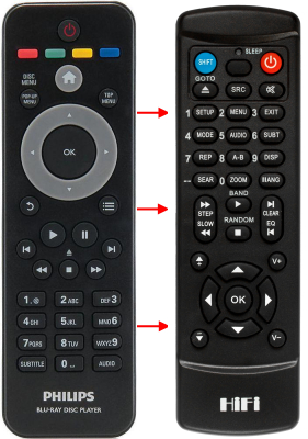 Replacement remote control for Philips CRP634