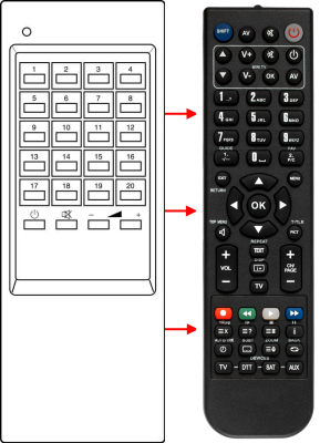 Replacement remote control for Samsung 39202-206-060