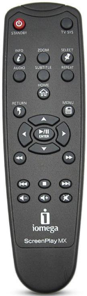 Replacement remote control for Iomega SPDHDMX2