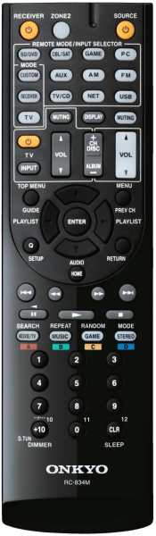 Replacement remote control for Onkyo TX-NR616