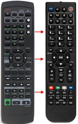 Replacement remote control for Pioneer XV-DV30FS