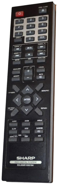 Replacement remote control for Sharp XL-DV75H