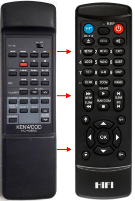 Replacement remote control for Kenwood KA-2050R