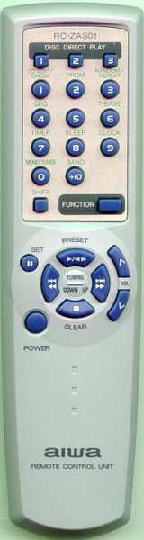 Replacement remote control for Aiwa U0005659U