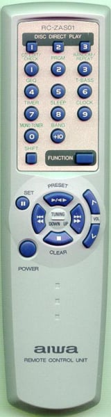 Replacement remote control for Aiwa NSX-V70