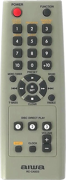 Replacement remote control for Aiwa RX-NH100EZ