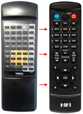 Replacement remote control for Yamaha AV-S700HI FI
