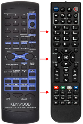 Replacement remote for Kenwood KRF-V5070D VR-806 KRF-V4060D