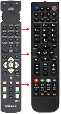 Replacement remote for Yamaha RX595, VS905900