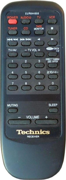 Replacement remote control for Technics EUR644858