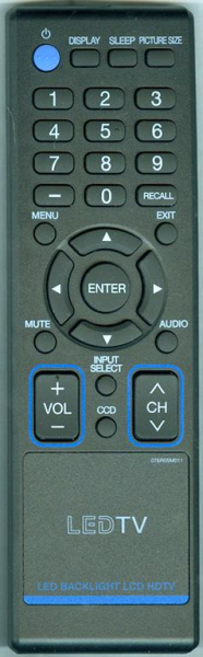 Replacement remote for Sansui SLED2453W, 076E0TT011, SLED1953W