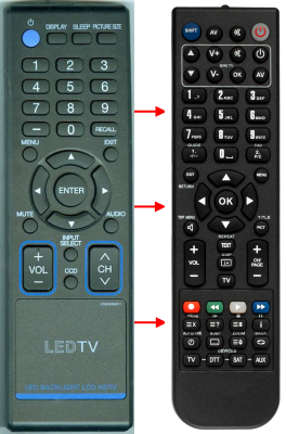 Replacement remote control for Sansui LT-50A330