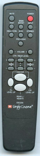 Replacement remote control for Jbl ESC200