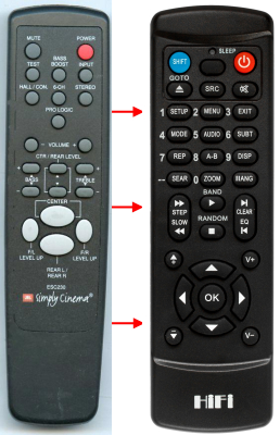 Replacement remote control for Bravo A052