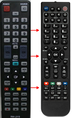 Replacement remote control for Sanyo JXDt