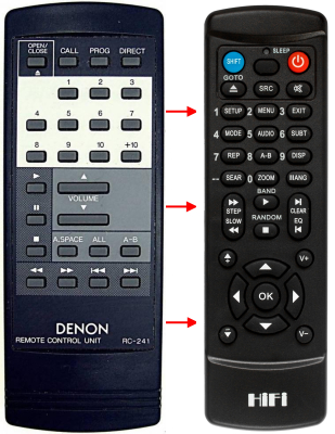 Control remoto de sustitución para Denon DCD1420