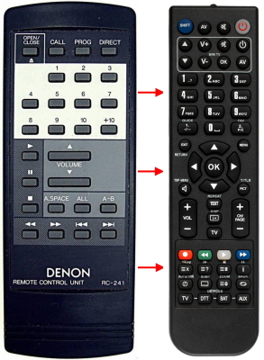 Controlo remoto de substituição para Denon DCM-260 DCM-270 DCM-280 DCM-360 DCM-370 DCM-380 DCM-35
