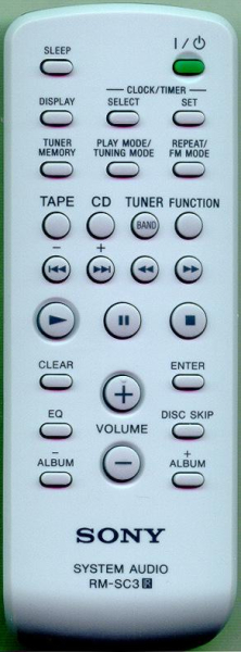 Replacement remote for Sony MHC-GX555 MHC-GX355 MHC-GX255 MHC-RG270 MHC-RG170