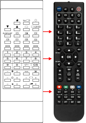 Replacement remote control for Classic IRC81217