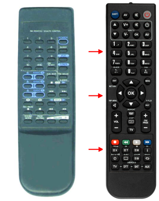Replacement remote control for Screenvision RM SED5TU
