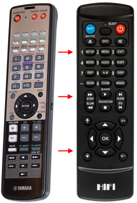Replacement remote control for Yamaha YSP-1100(AUDIO)