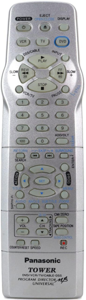 Replacement remote for Panasonic PVD4733S, PVD4743SK, PVD4633S
