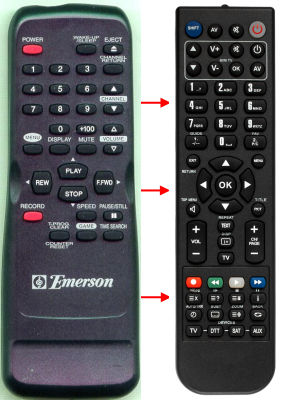 Replacement remote for Emerson EWL3706A LC320EM82 LC320EM81 LC320EM8A LC320EM8
