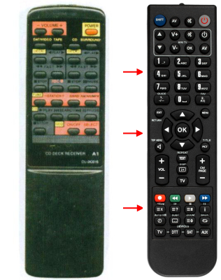 Replacement remote control for Pioneer CU-DC015