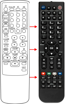 Replacement remote control for Classic IRC81368