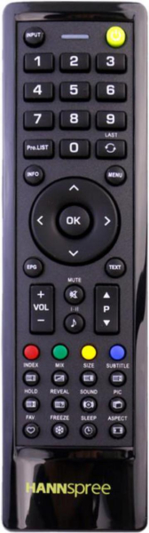 Replacement remote control for Hannspree T322