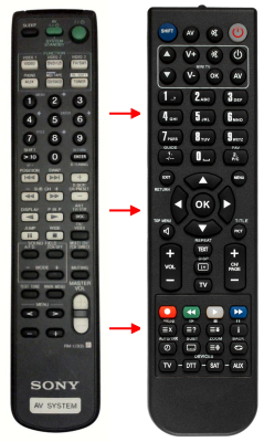 Replacement remote control for Sony RM-U305A(VIDEO1TUNER)