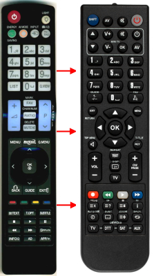 Replacement remote control for LG 20HIZ11
