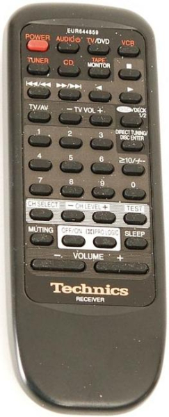 Replacement remote control for Technics SA-DV250