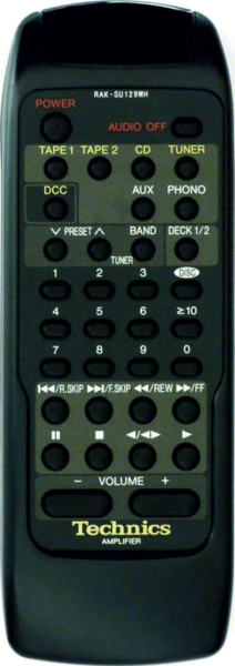 Replacement remote control for Technics SU-C1000