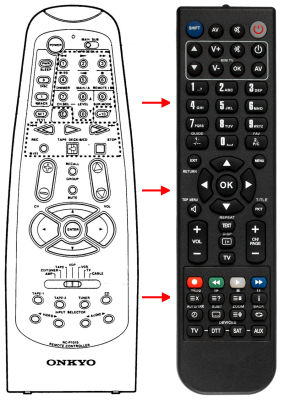 Replacement remote control for Onkyo RC-P201S(AMPCDTUNER)