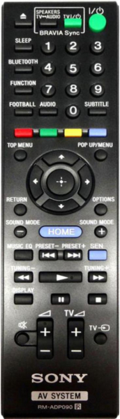 Replacement remote control for Sony BDV-E6100