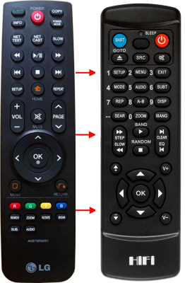 Replacement remote control for Ft M136