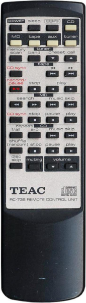 Replacement remote control for Teac/teak CR-H100