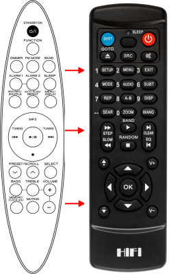 Replacement remote control for Teac/teak CD-X70I
