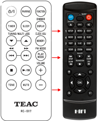 Replacement remote control for Teac/teak RC-L35USB