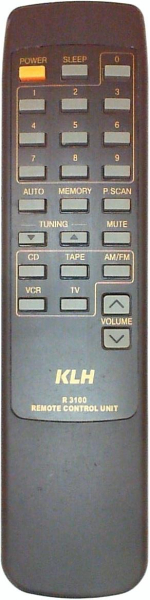 Replacement remote for KLH R3000, R3100