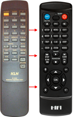 Replacement remote control for Airis L105
